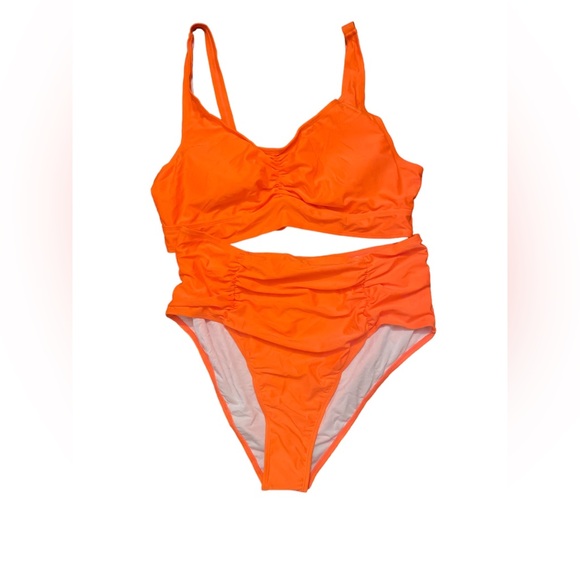 2 Piece Bathing suits neon color with adjustable strap brand new - Picture 1 of 4